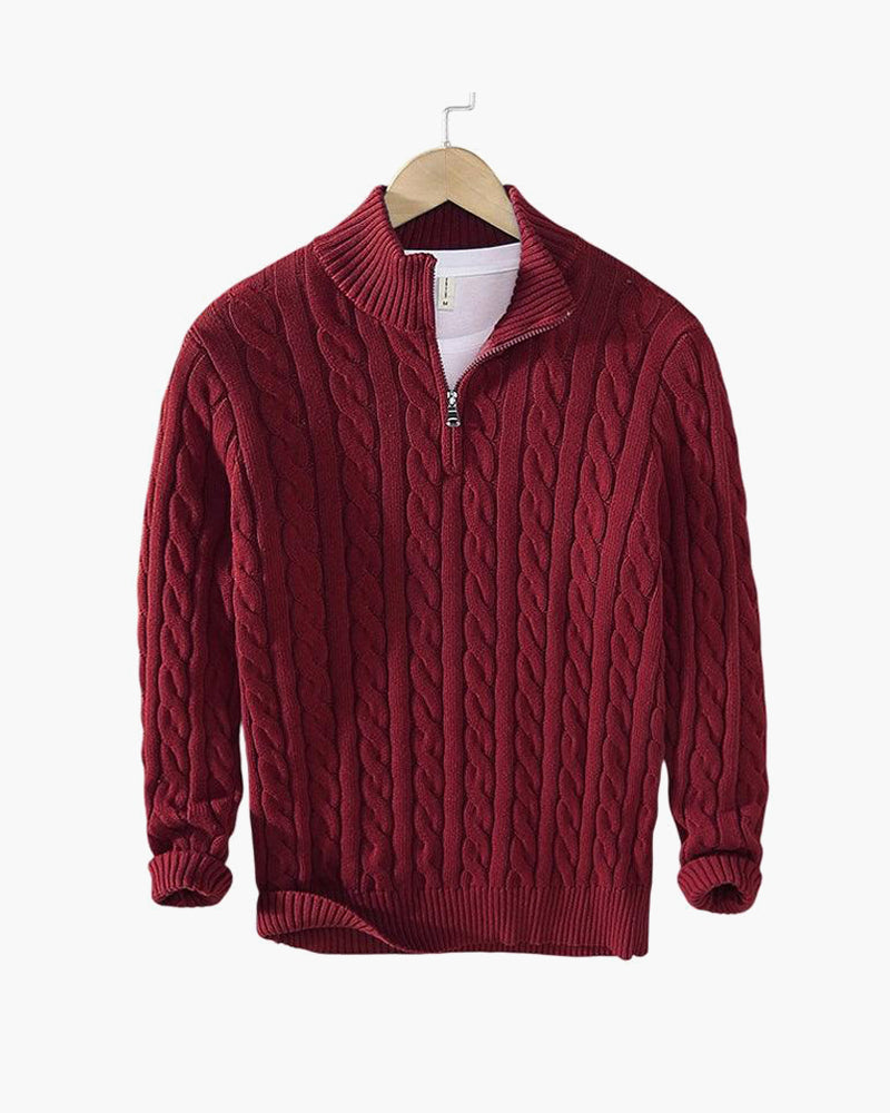 Cozy Men's Cable Knit Winter Sweater