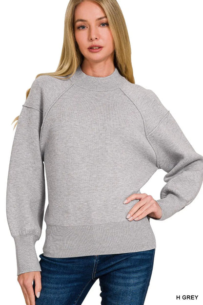 Soft Crew Neck Knit Sweater with Distressed Details - BritishElegance