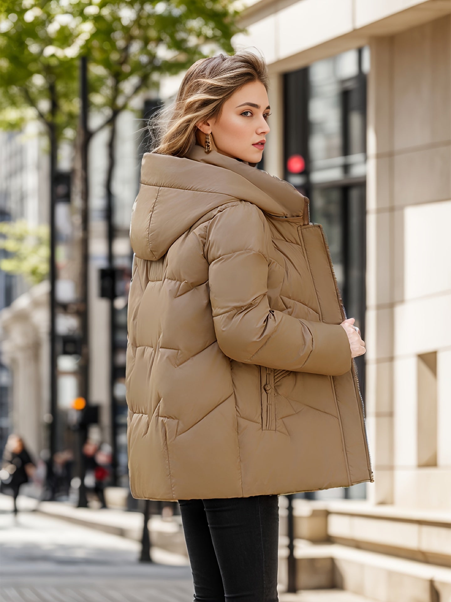 Women's Warm Waterproof Parka Down Jacket with Hood