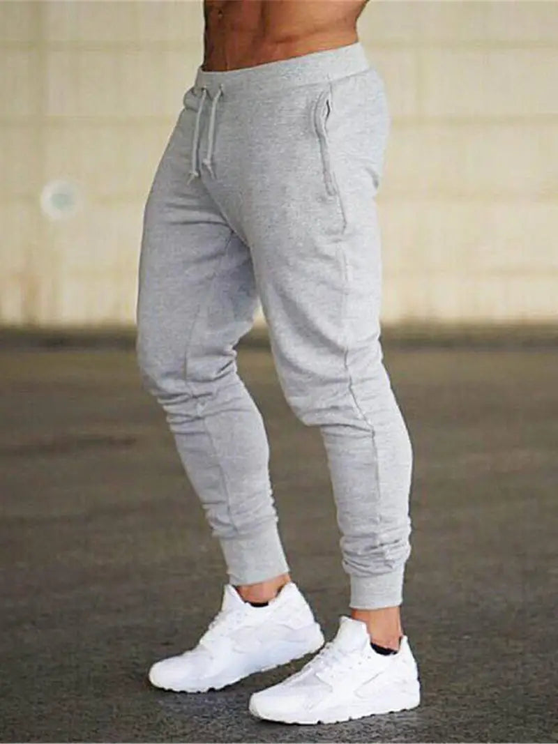 Men's Soft Relaxed Fit Jogger Pants with Elastic Waist - VogeLuxe