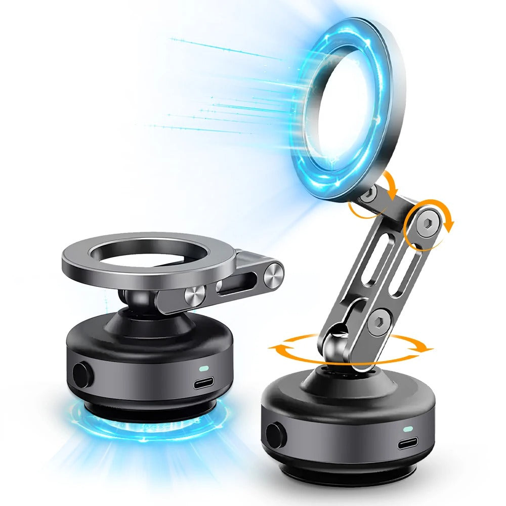 Strong Magnetic Car Phone Mount With Suction Base - VogeLuxe