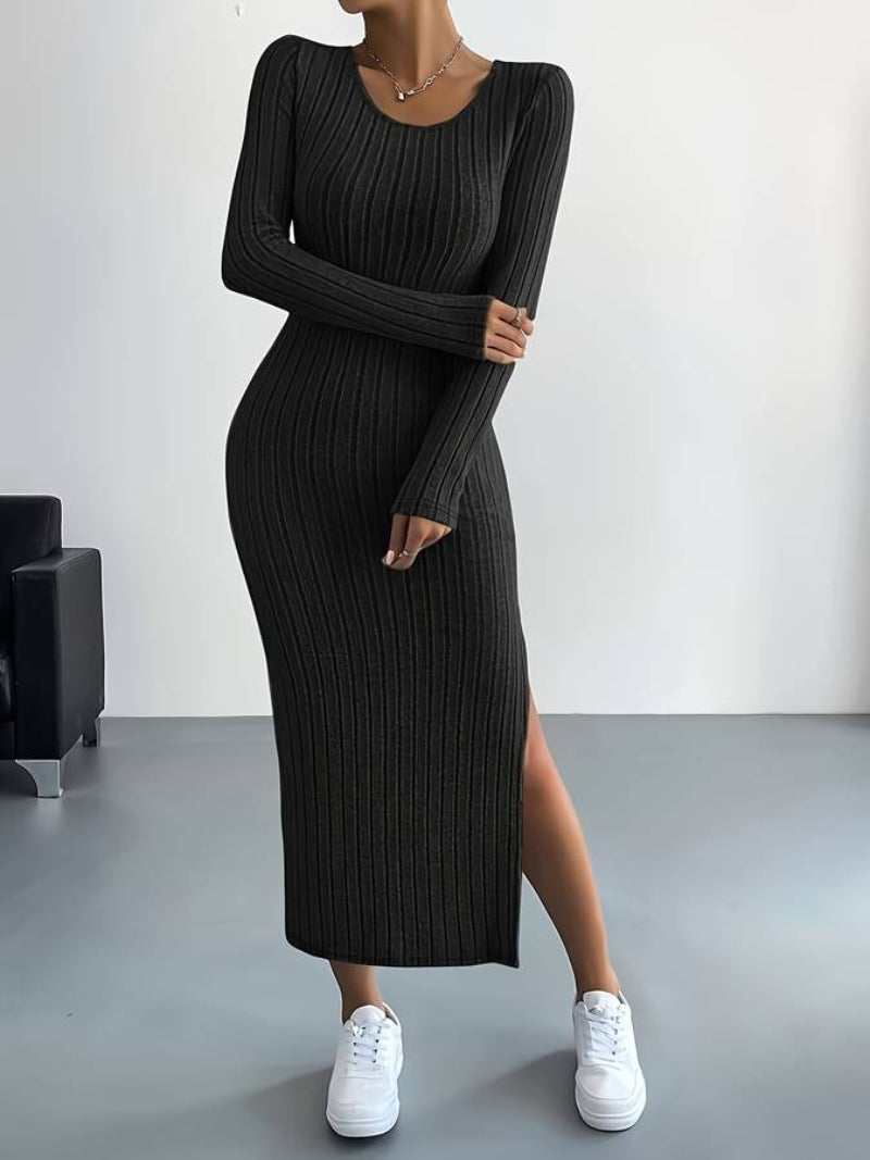Lightweight Women's Casual Maxi Dress with Sleeves - BritishElegance