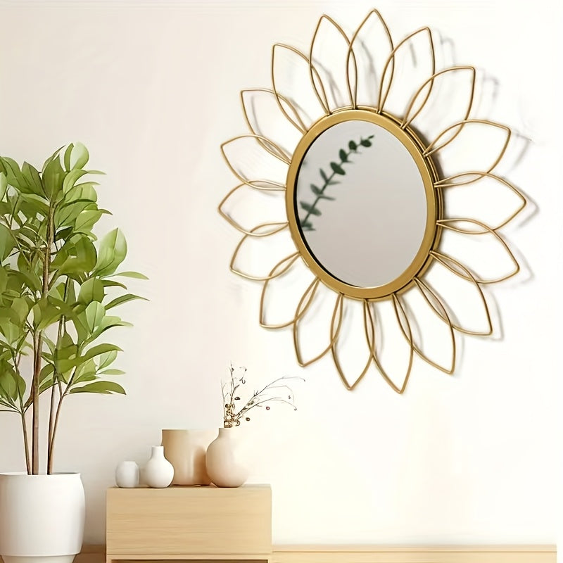 Classic Floral Round Wall Mirror - VogeLuxe
