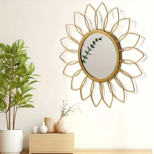 Classic Floral Round Wall Mirror - VogeLuxe