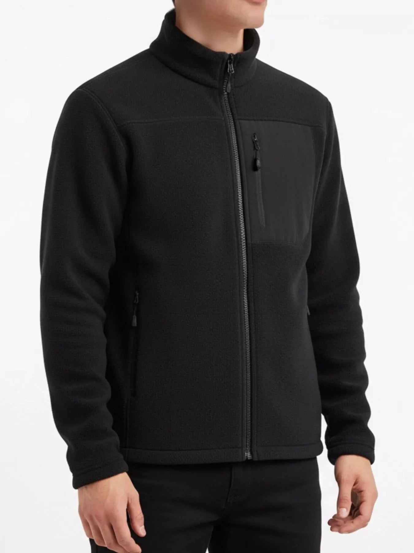 Large Size Mens Hooded Zip Jacket - VogeLuxe