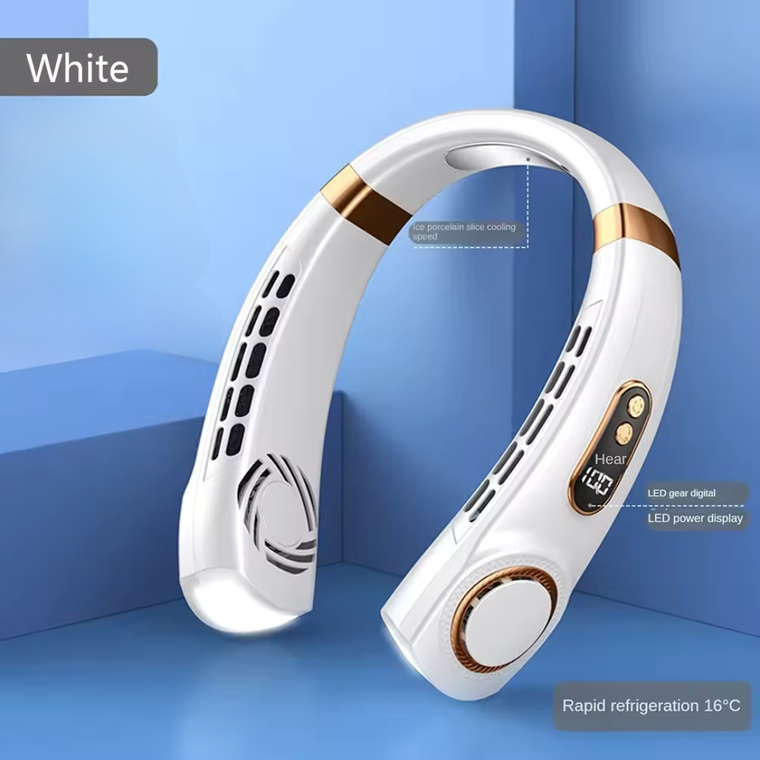 Portable Quiet Personal Neck Fan with LED Screen