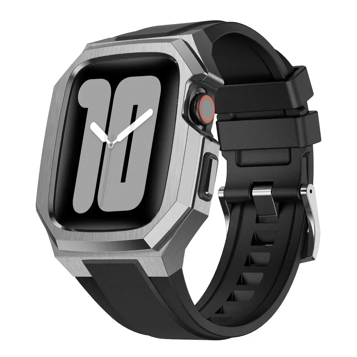 Vibrant Rubber Apple Watch Strap With Metal Case