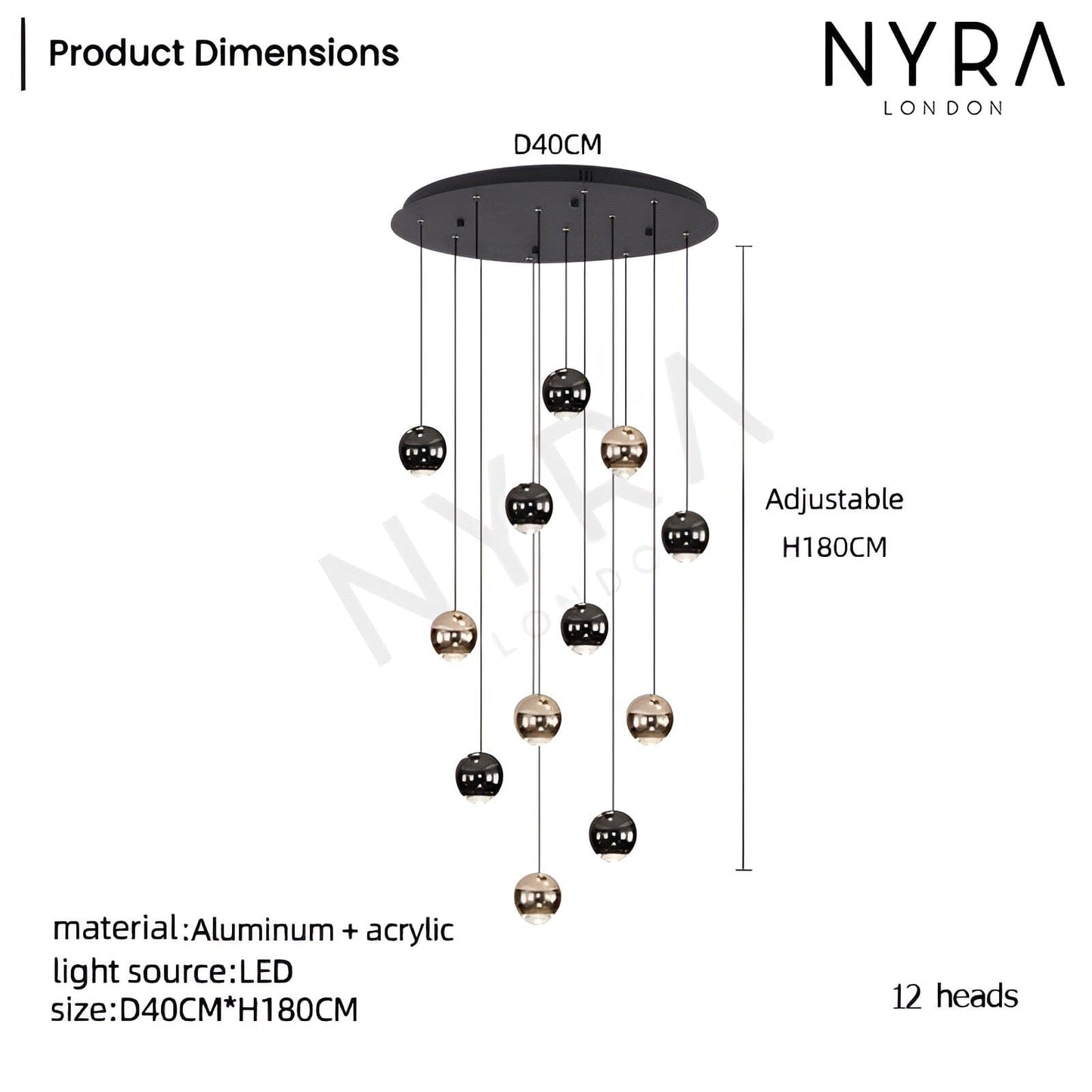 Elegant Drop Glass Pendant Light