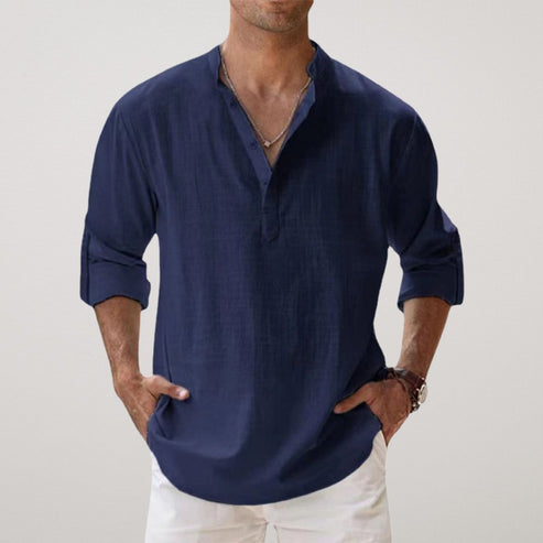 Casual Breathable Henley Shirt – Simple Everyday Classic