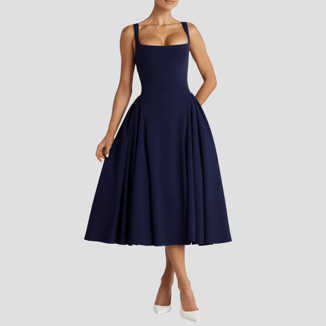 Elegant Flared Knee Length Dress