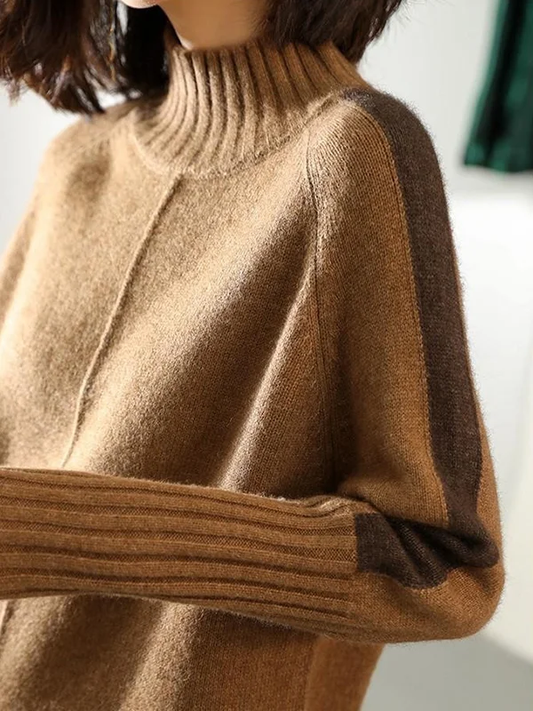 Warm Women's Long Sleeve Knit Jumper Dress - VogeLuxe