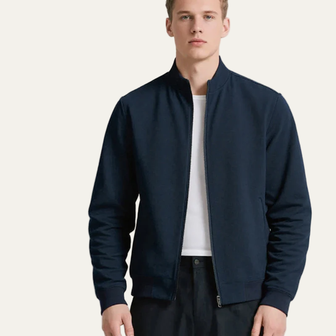 VogeLuxe | Men’s Stylish Stand Collar Bomber Jacket