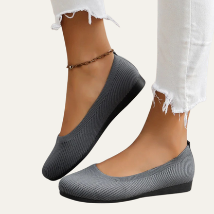 VogeLuxe | Women’s Breathable Knit Ballet Flats with Cushioned Insole