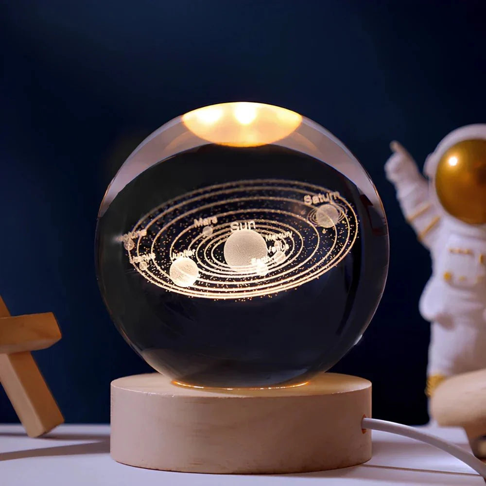 Glowing Orb LED Nightlight Galaxy Pattern