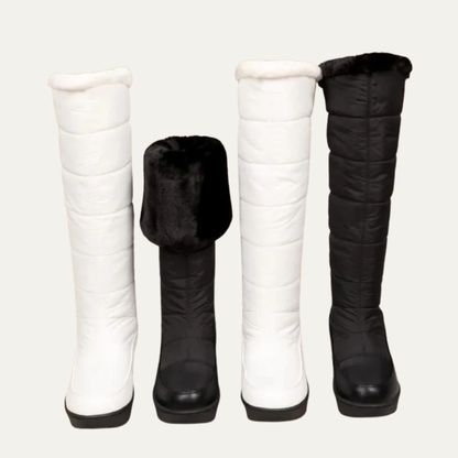 VogeLuxe | Women’s Puffy Winter Boots with Faux Fur Collar