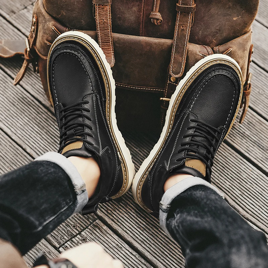Classic Brown Vegan Ankle Boots for Men - BritishElegance
