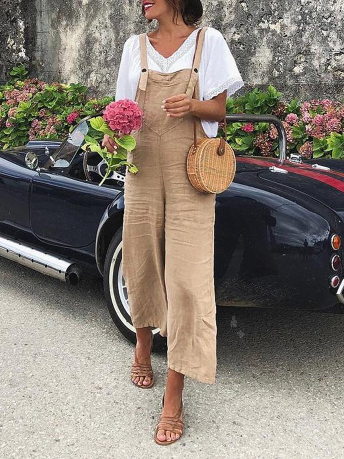 Loose Fit Summer Denim Romper for Women - VogeLuxe