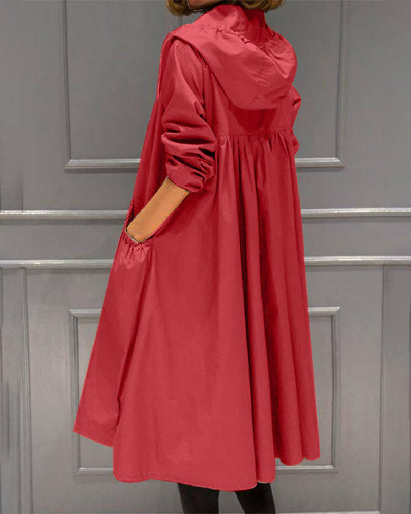 Classic Simple Short Raincoat for Women