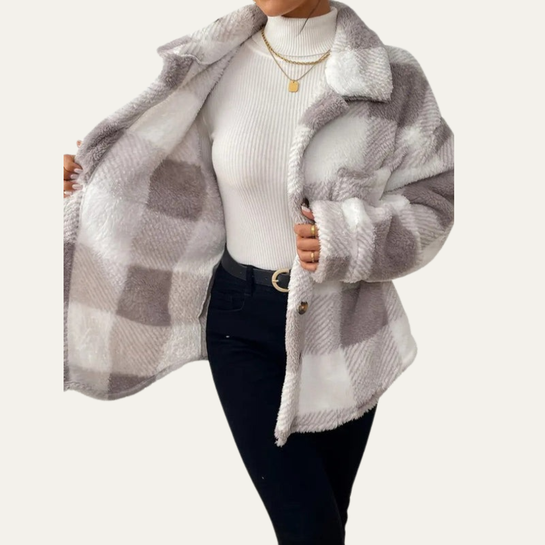 VogeLuxe | Women’s Oversized Plaid Shacket