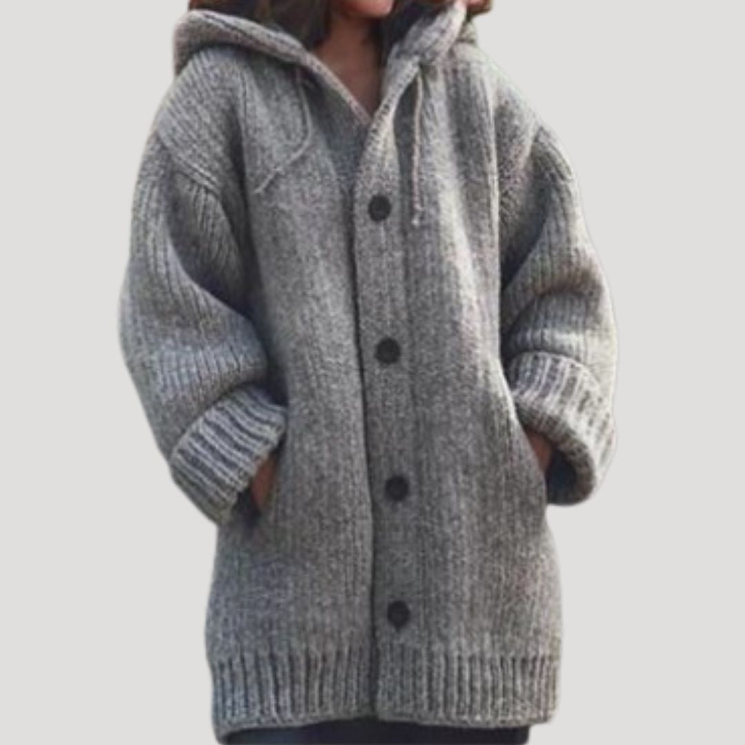 Soft Women's Large Knit Hoodie Cardigan - VogeLuxe