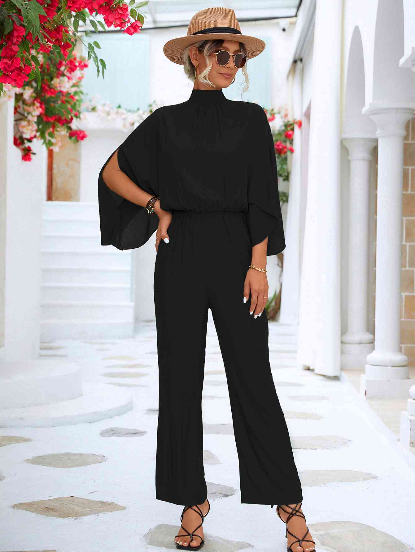 Women's Chic Summer Jumpsuit with Ruffle Details - VogeLuxe