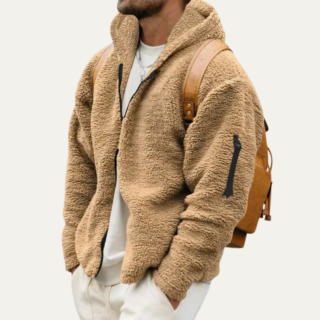 VogeLuxe | Men’s Heavy Fleece Full Zip Hooded Jacket