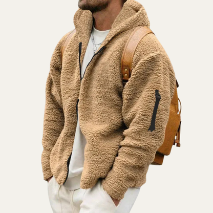 VogeLuxe | Men’s Heavy Fleece Full Zip Hooded Jacket