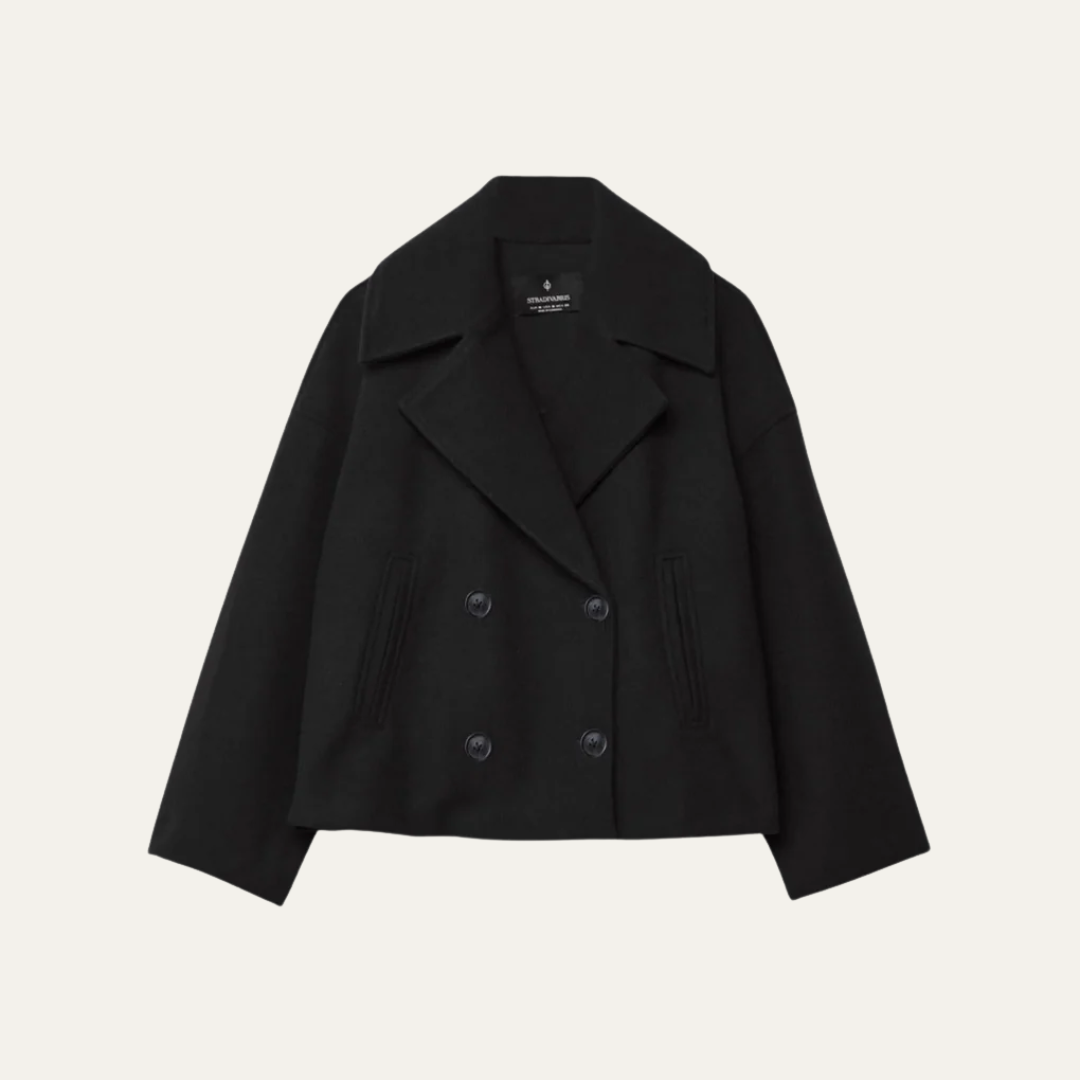 VogeLuxe | Women’s Timeless Chunky Cropped Peacoat