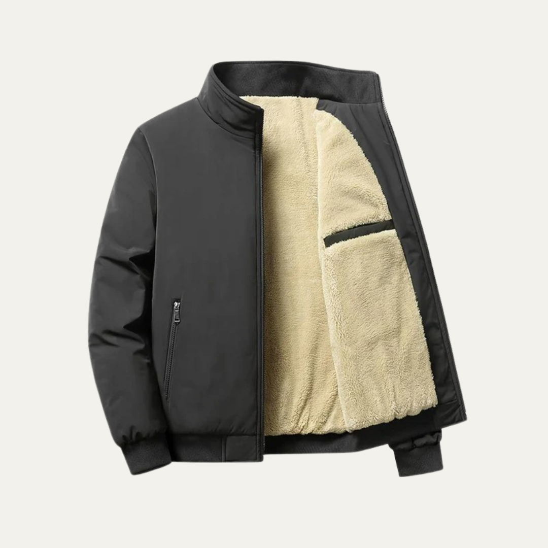 VogeLuxe | Men’s Warm Faux Fur Lined Flight Jacket