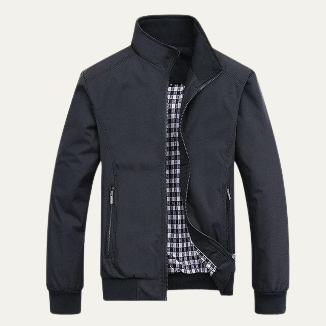 VogeLuxe | Men’s Summer Lightweight Plaid Lined Bomber Jacket