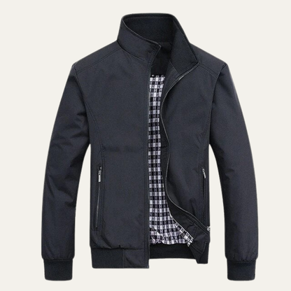 VogeLuxe | Men’s Summer Lightweight Plaid Lined Bomber Jacket