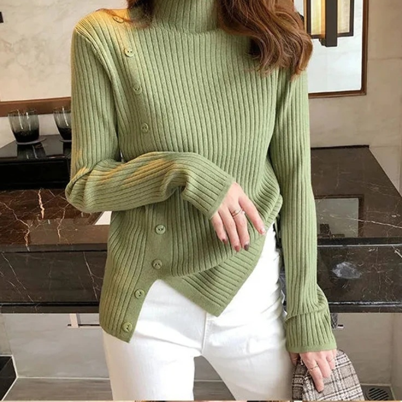Warm Winter Women's Cable Knit Turtleneck Sweater