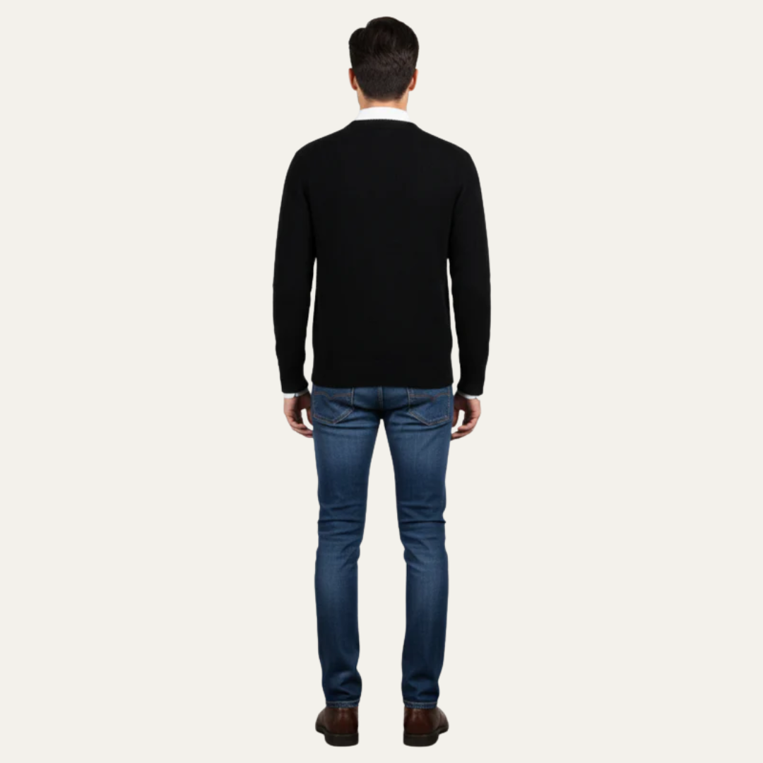 VogeLuxe | Men’s Fine Knit V Neck Cardigan