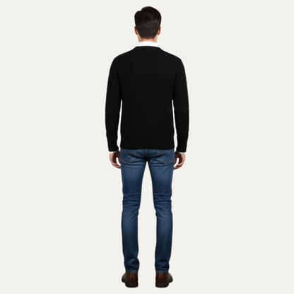 VogeLuxe | Men’s Fine Knit V Neck Cardigan