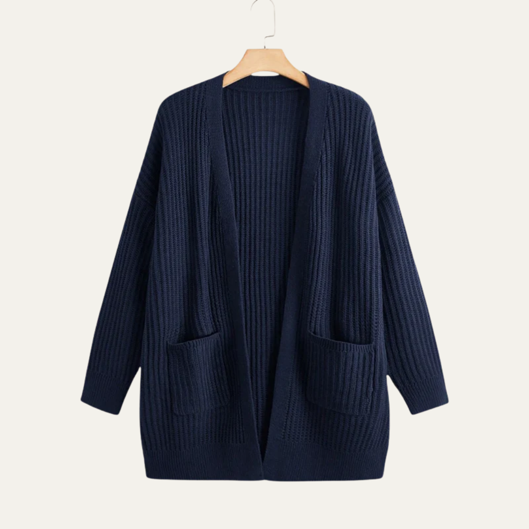VogeLuxe | Women’s Longline Ribbed Cardigan