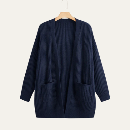 VogeLuxe | Women’s Longline Ribbed Cardigan