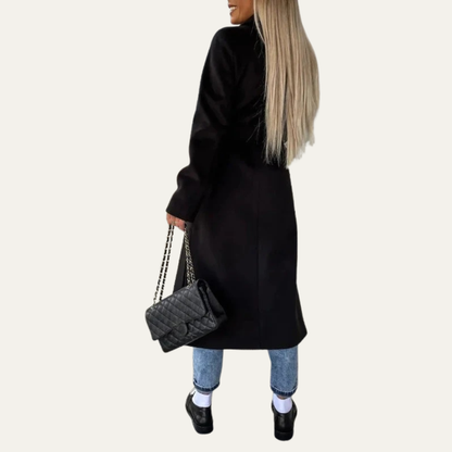 VogeLuxe | Women’s Tailored Overcoat with Notched Lapels