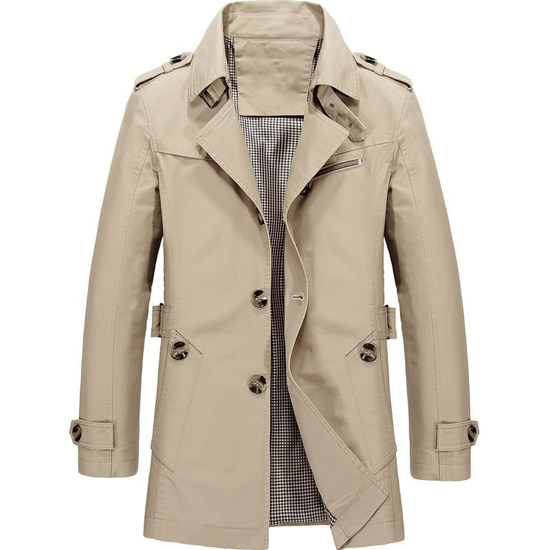 Enzo - Windbreaker Jacket with Fleece Lining - VogeLuxe