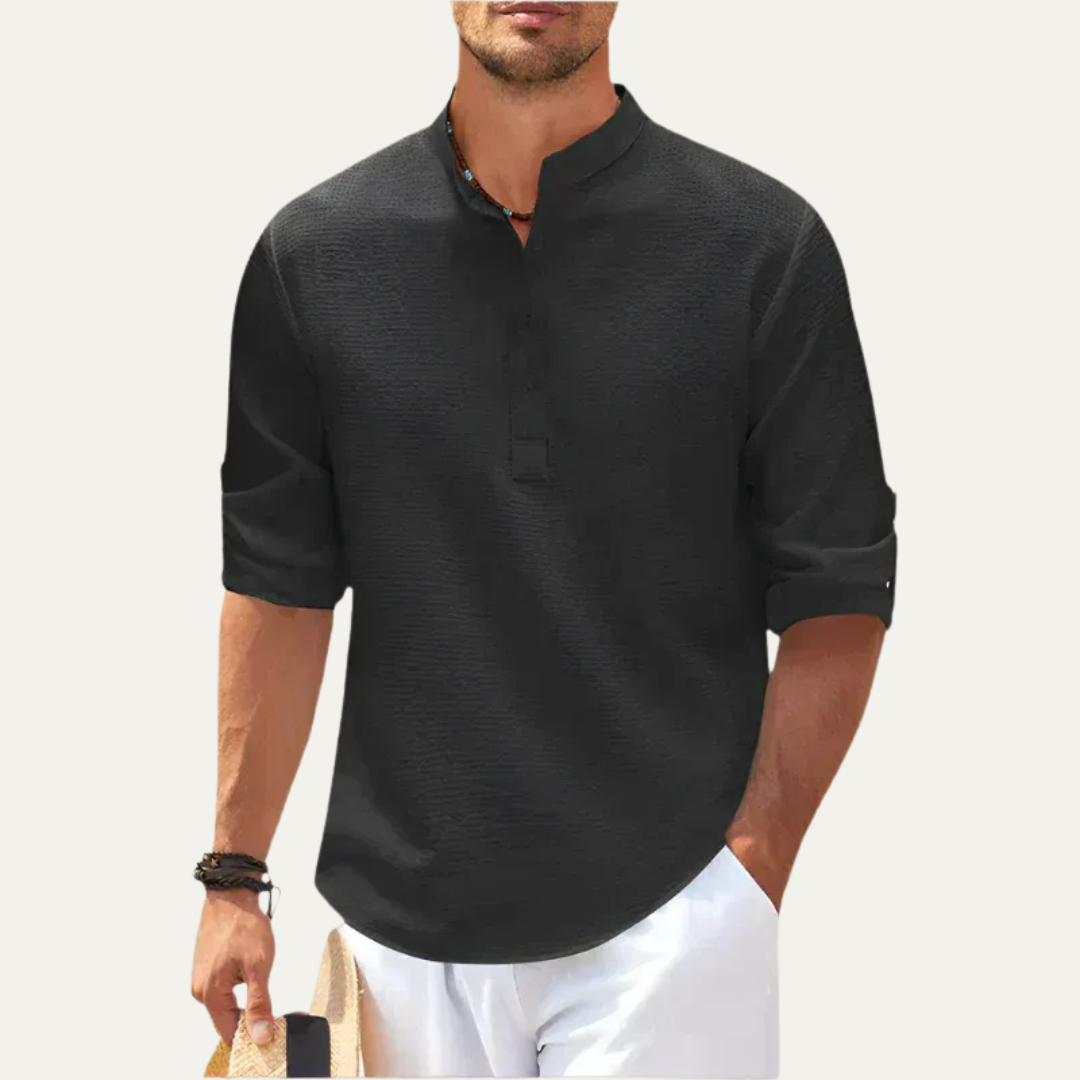 VogeLuxe | Men’s Textured Popover Shirt
