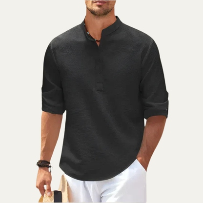 VogeLuxe | Men’s Textured Popover Shirt