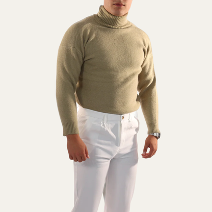 VogeLuxe | Men’s Plush Oversized Turtleneck Sweater