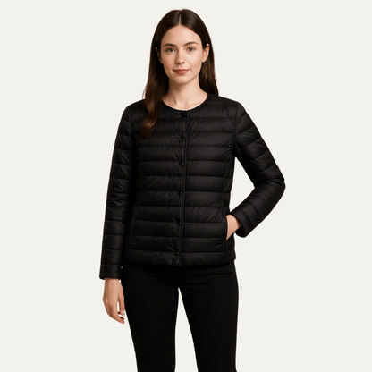 VogeLuxe | Women’s Lightweight Quilted Snap Jacket