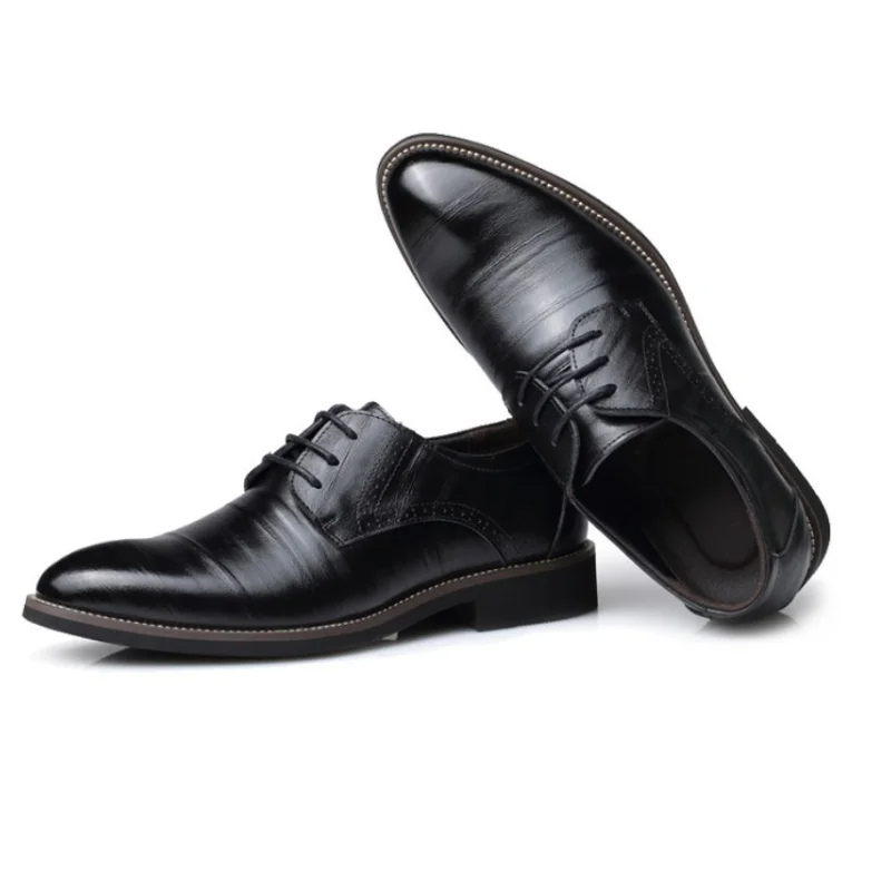 Men's Leather Lace Up Dress Shoes - BritishElegance
