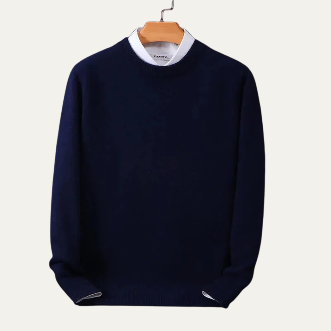 VogeLuxe | Men’s Classic Round Knit Sweater