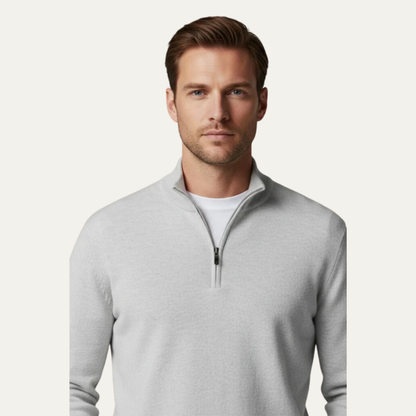 VogeLuxe | Men’s Fine Gauge Quarter Zip Pullover