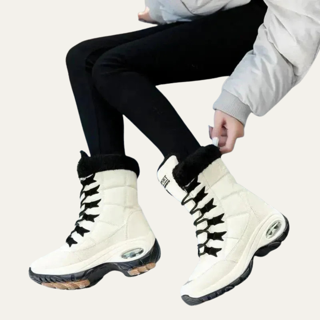 VogeLuxe | Women’s Quilted Fur Lined High Top Winter Boots