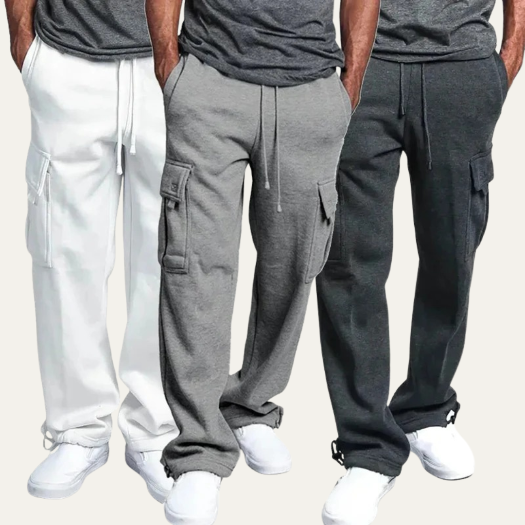 VogeLuxe | Men’s Utility Cargo Sweatpants with Adjustable Cuffs