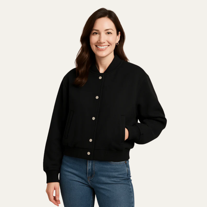 VogeLuxe | Women's Structured Peacoat with Quilted Inner Vest