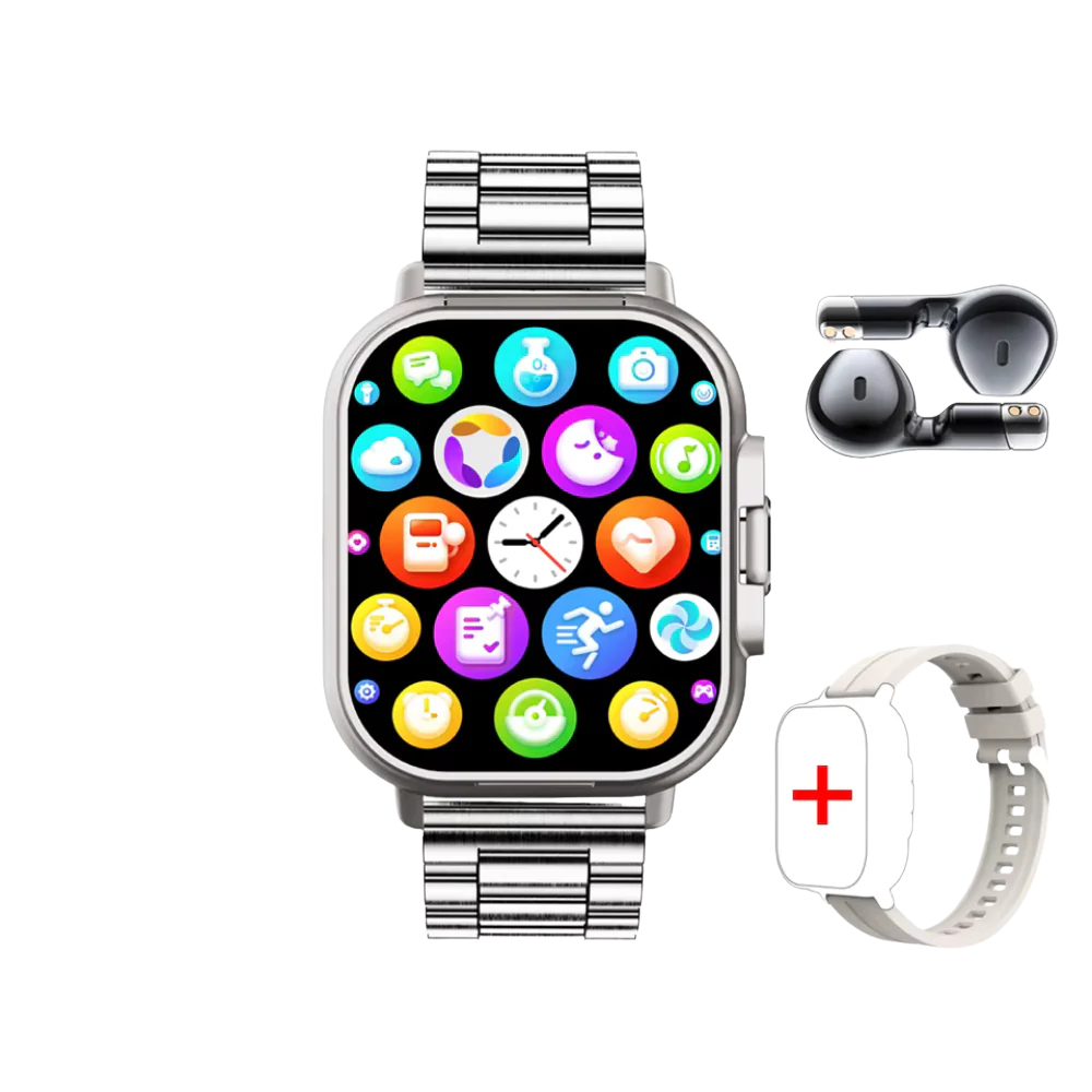 Versatile Smart Watch with Bluetooth Headphones
