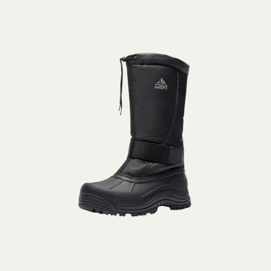 VogeLuxe | Men’s Tall Rugged Winter Snow Boots with Strap and Drawstring